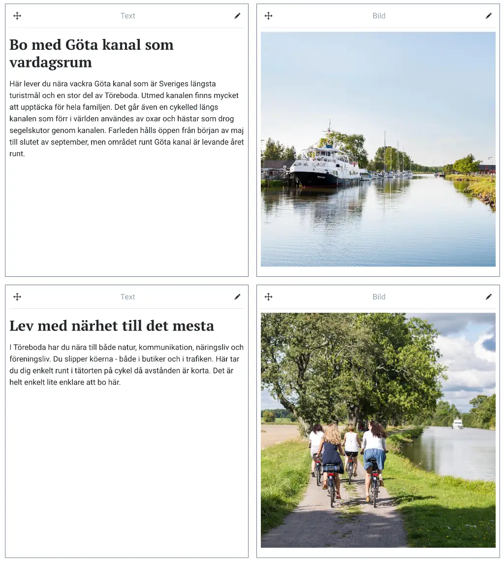Exempel på kommunsida skapande