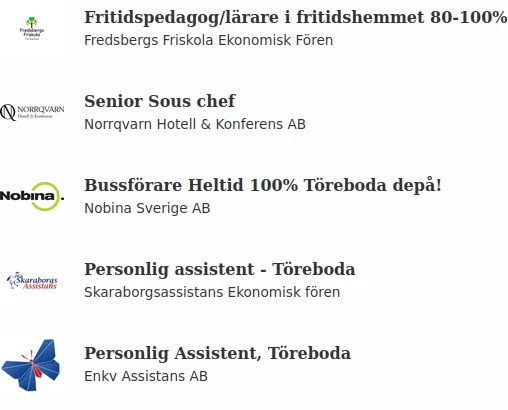 Visa alla lediga jobb i kommunen